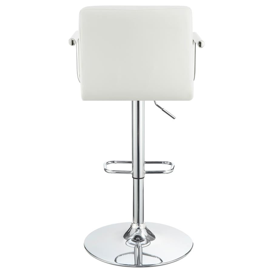 Palomar White Adjustable Bar Stool - furniture place usa