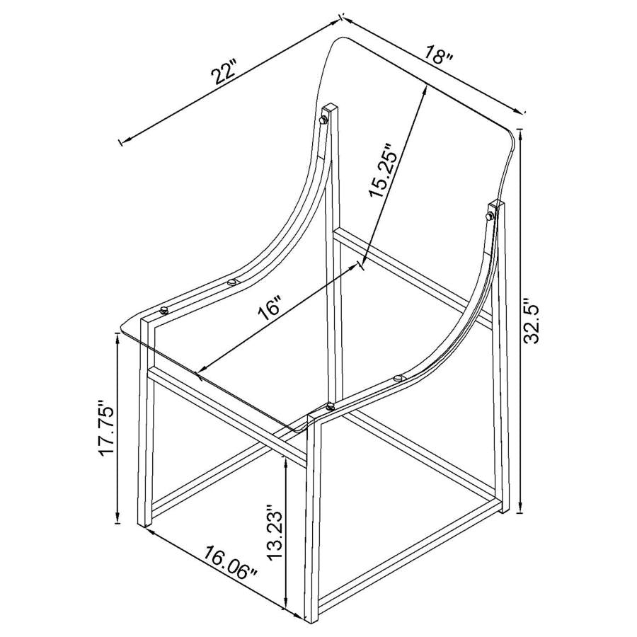 Clear Side Chair - furniture place usa