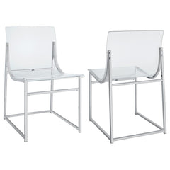 Adino Clear Side Chair - furniture place usa