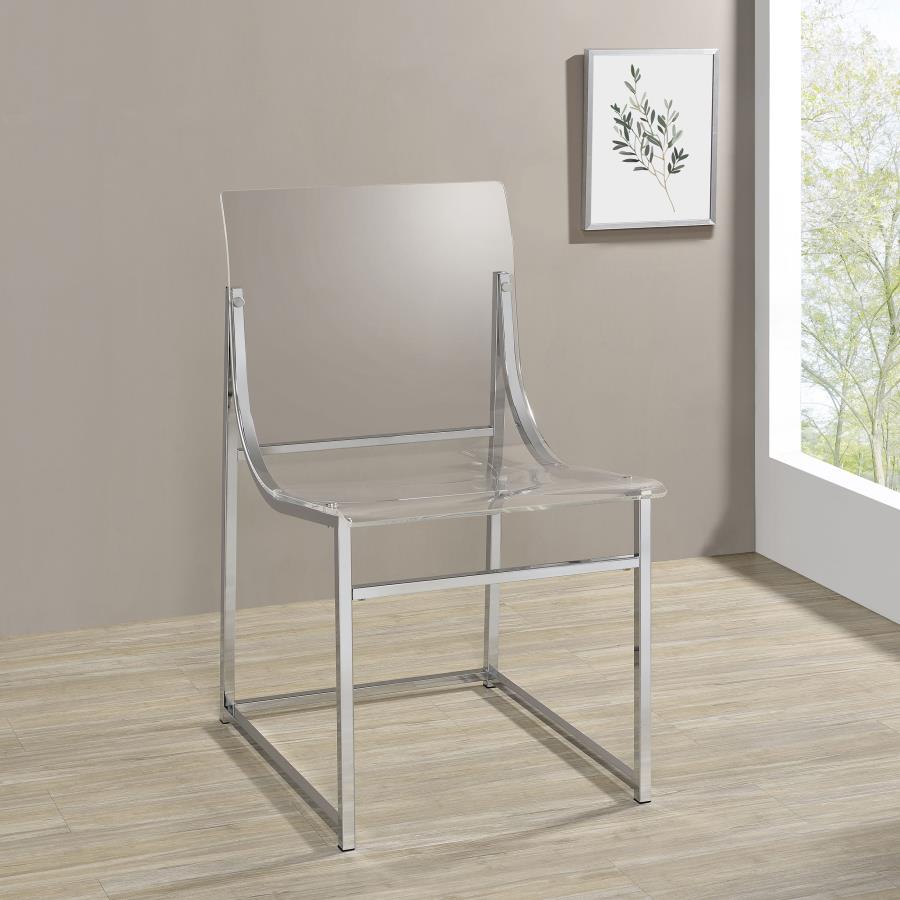 Adino Clear Side Chair - furniture place usa