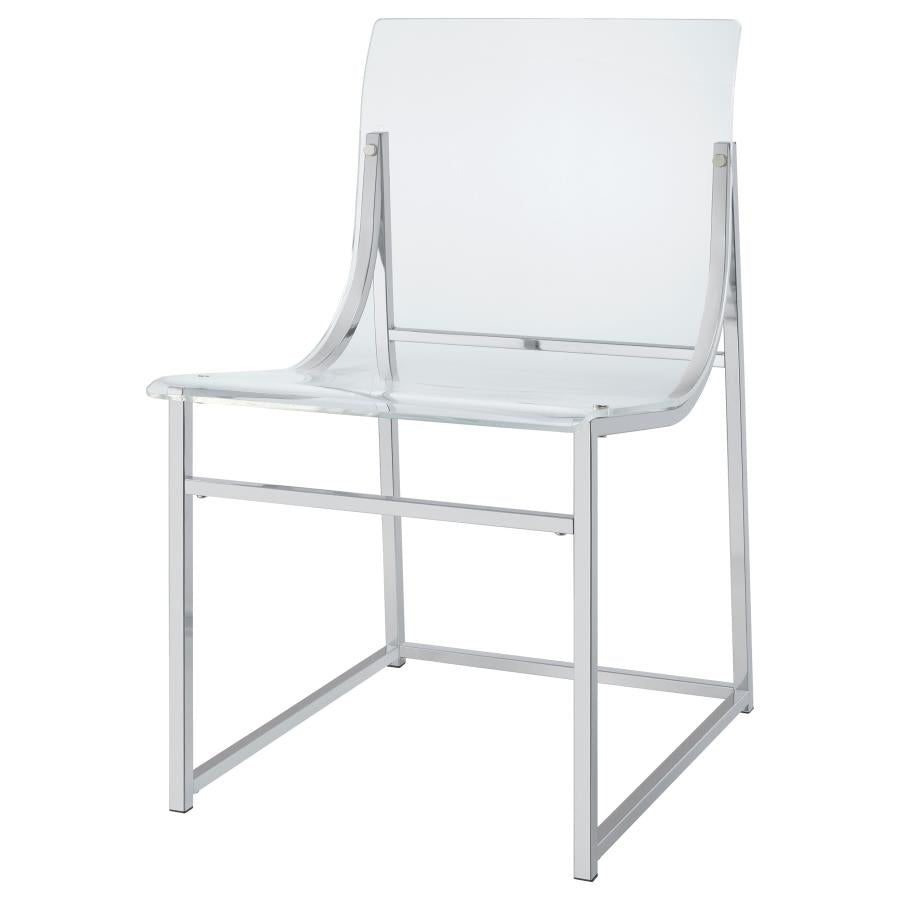 Adino Clear Side Chair - furniture place usa