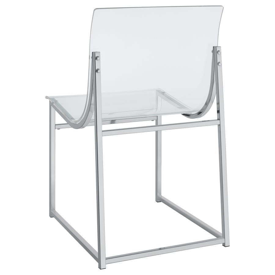 Adino Clear Side Chair - furniture place usa