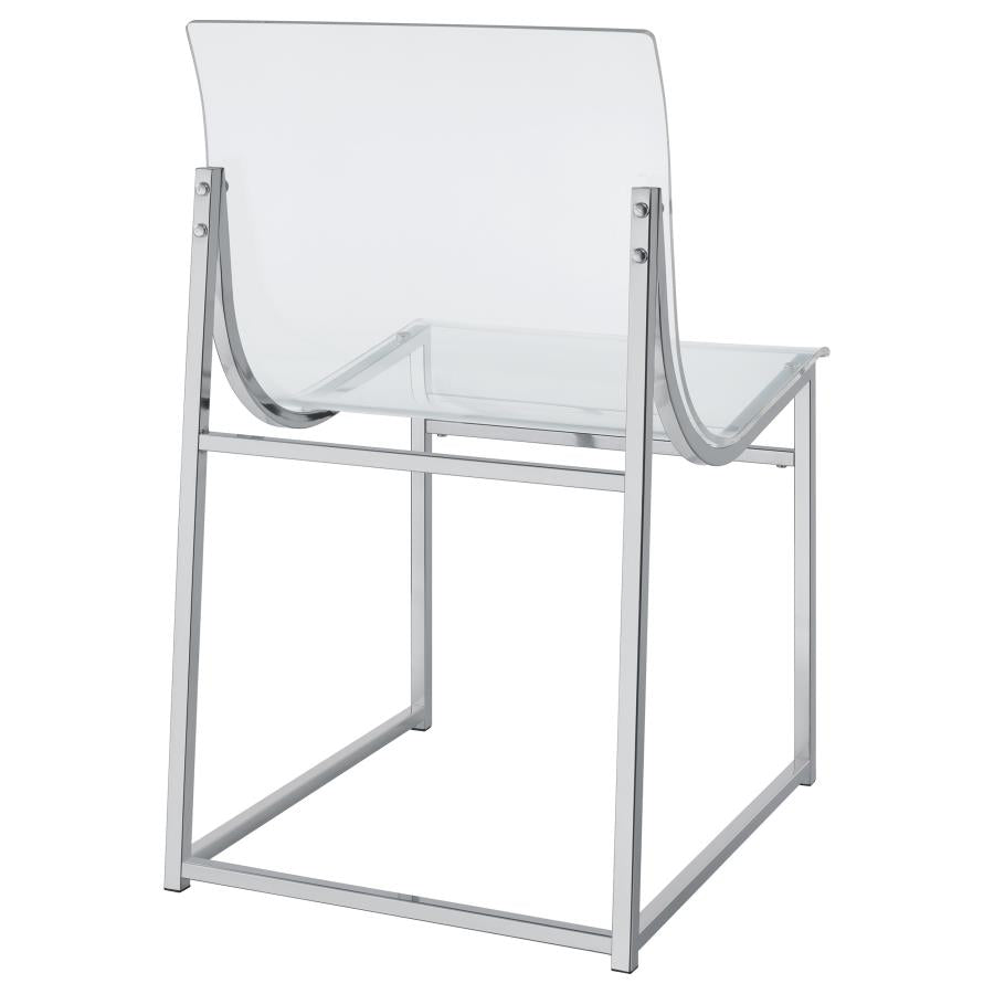 Adino Clear Side Chair - furniture place usa