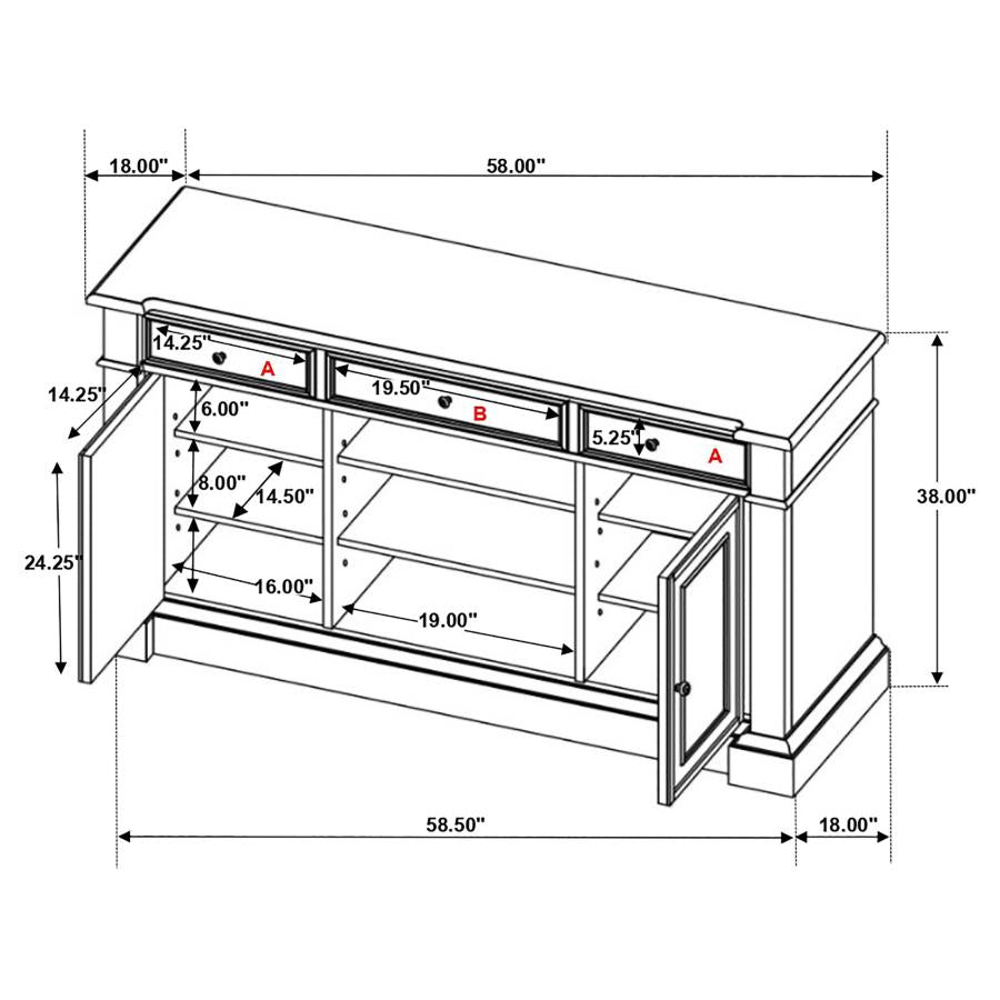 Phelps Black Sideboard - furniture place usa