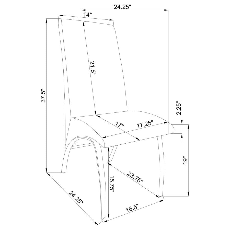 Bishop White Side Chair - furniture place usa