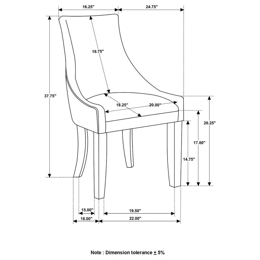 Phelps Grey Side Chair - furniture place usa