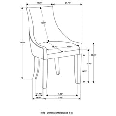 Phelps Grey Side Chair - furniture place usa