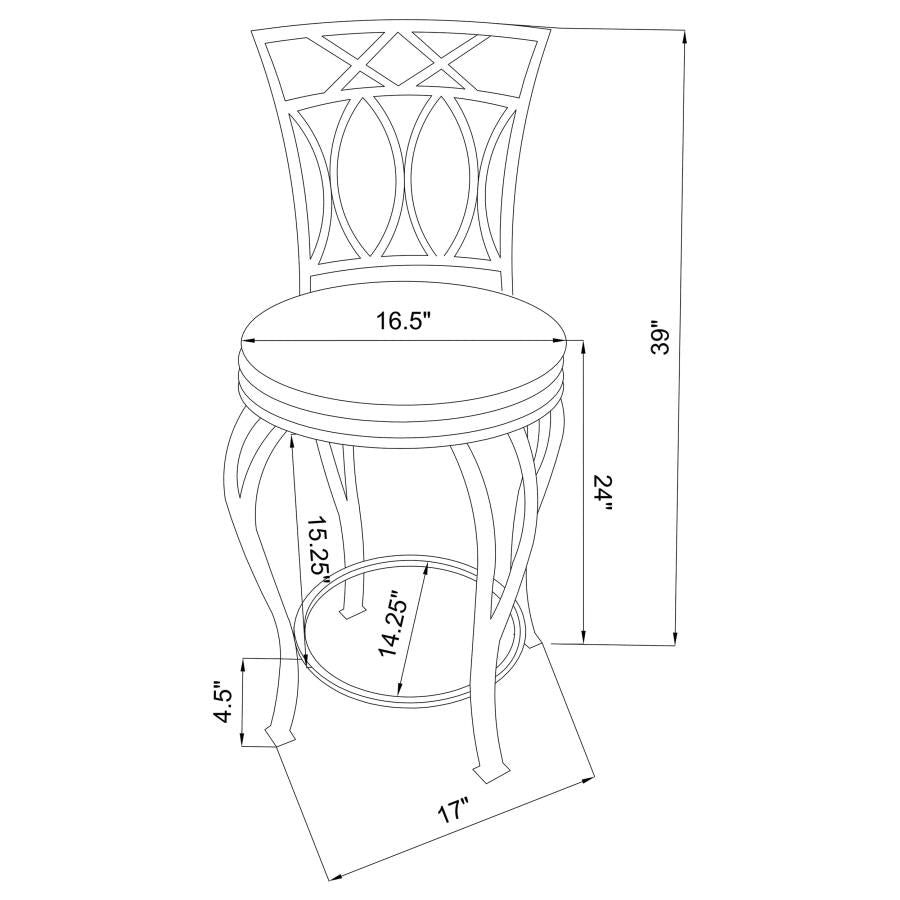 Adamsville Black Counter Stool - furniture place usa