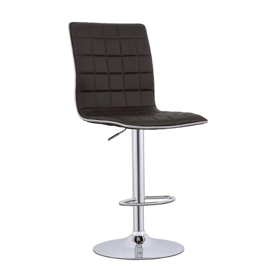 Ashbury Black Adjustable Bar Stool - furniture place usa