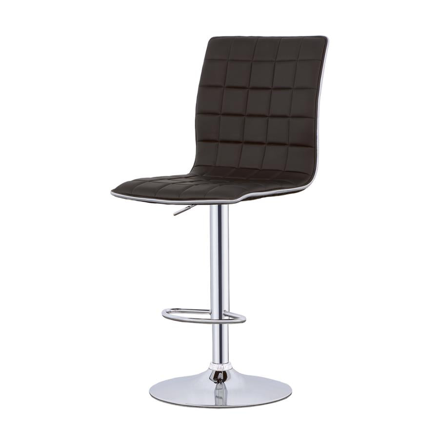 Ashbury Black Adjustable Bar Stool - furniture place usa