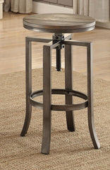 Bartlett Brown Adjustable Bar Stool - furniture place usa