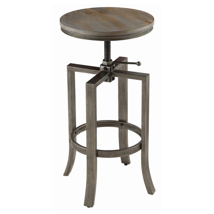 Bartlett Brown Adjustable Bar Stool - furniture place usa