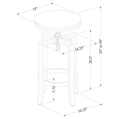 Bartlett Brown Adjustable Bar Stool - furniture place usa