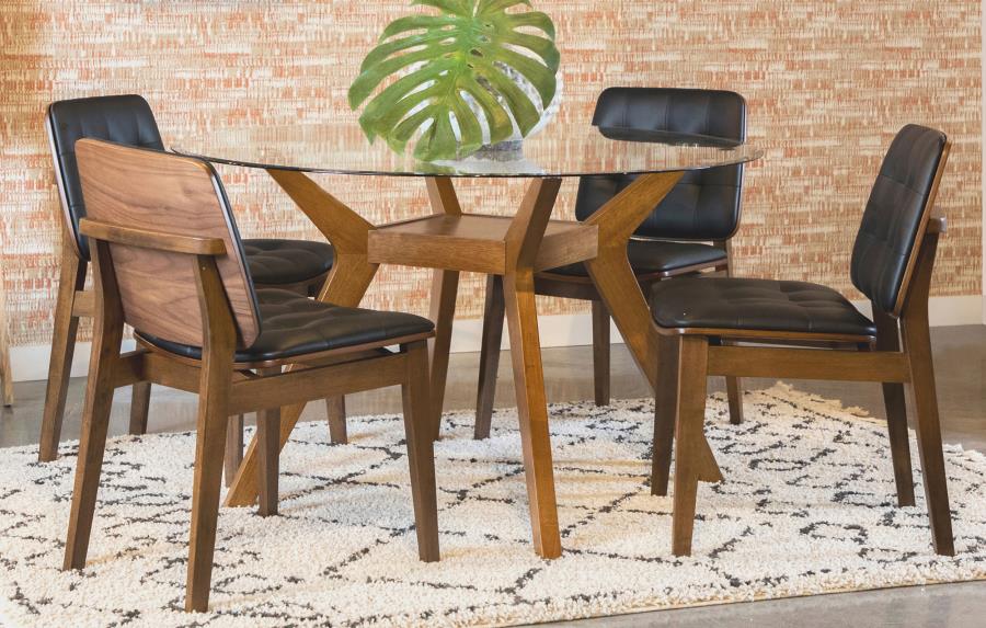 Paxton Brown 5 Pc Dining Set - furniture place usa