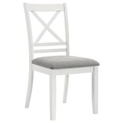 Hollis White Side Chair - furniture place usa