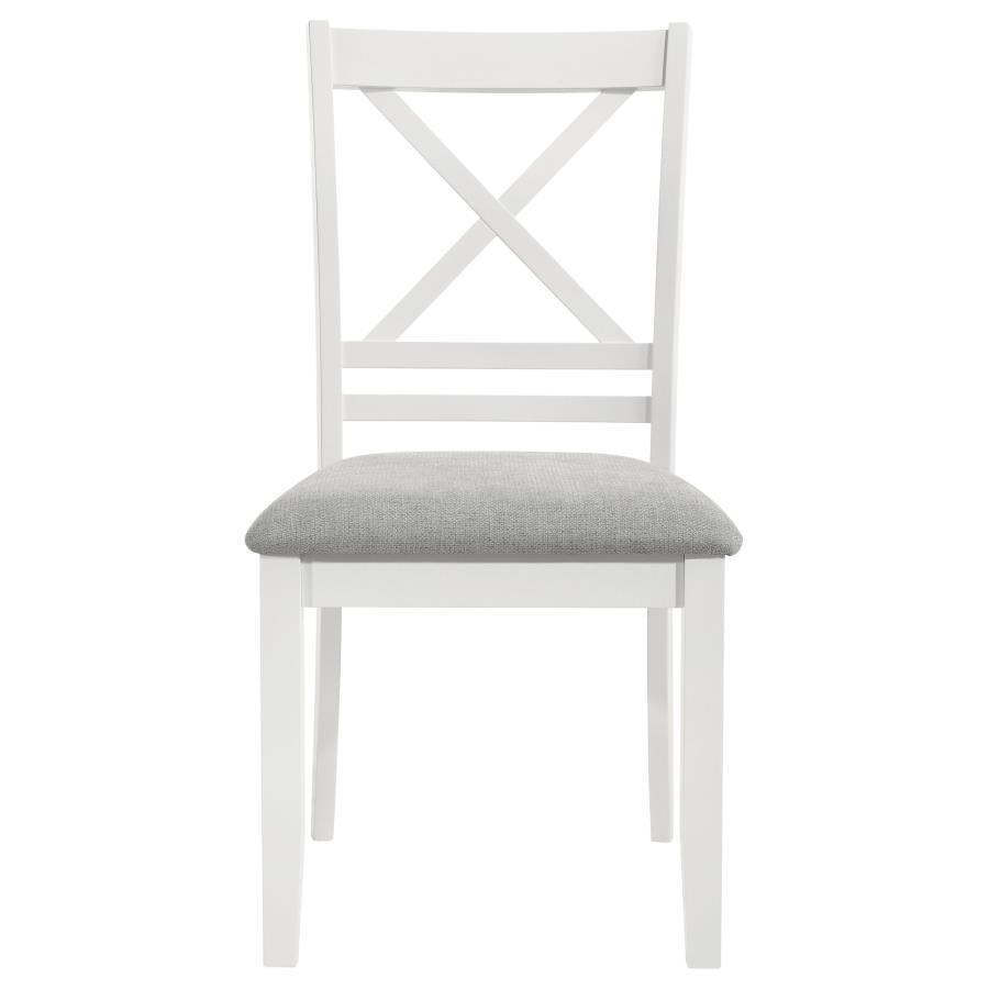 Hollis White Side Chair - furniture place usa