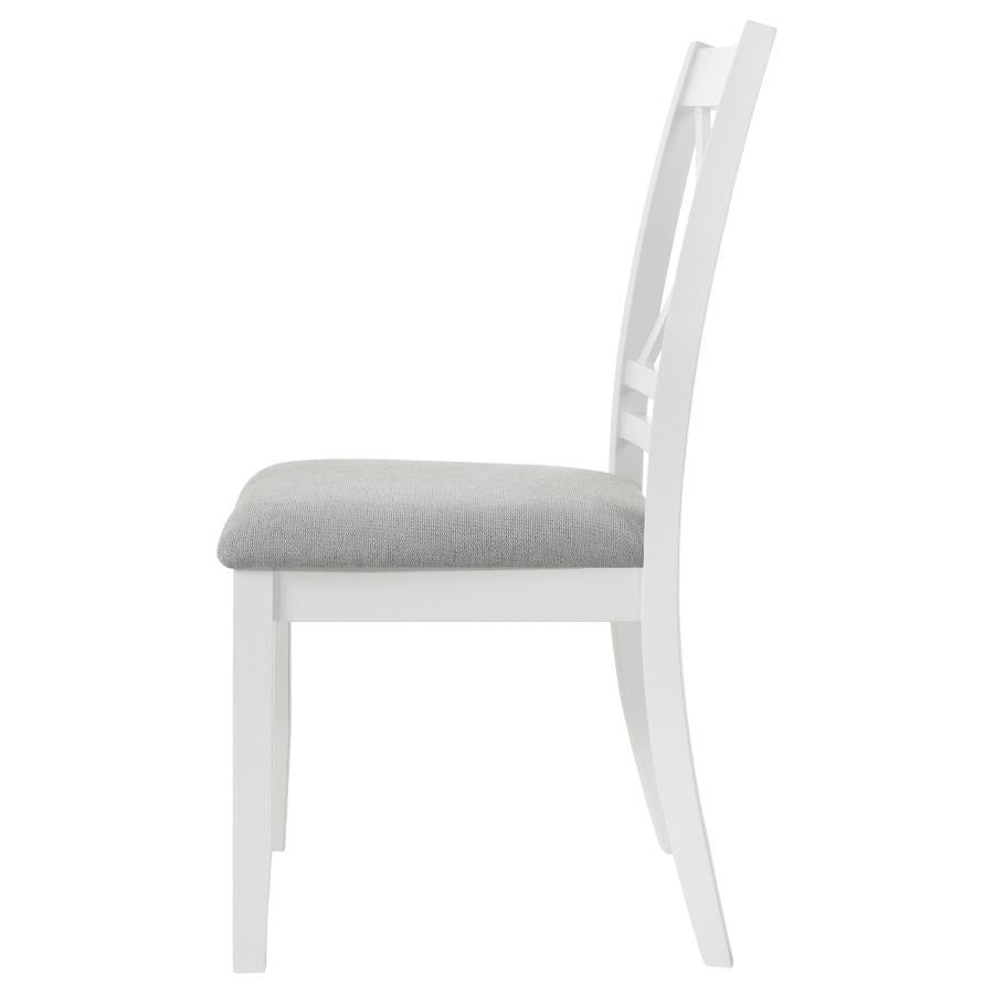 Hollis White Side Chair - furniture place usa