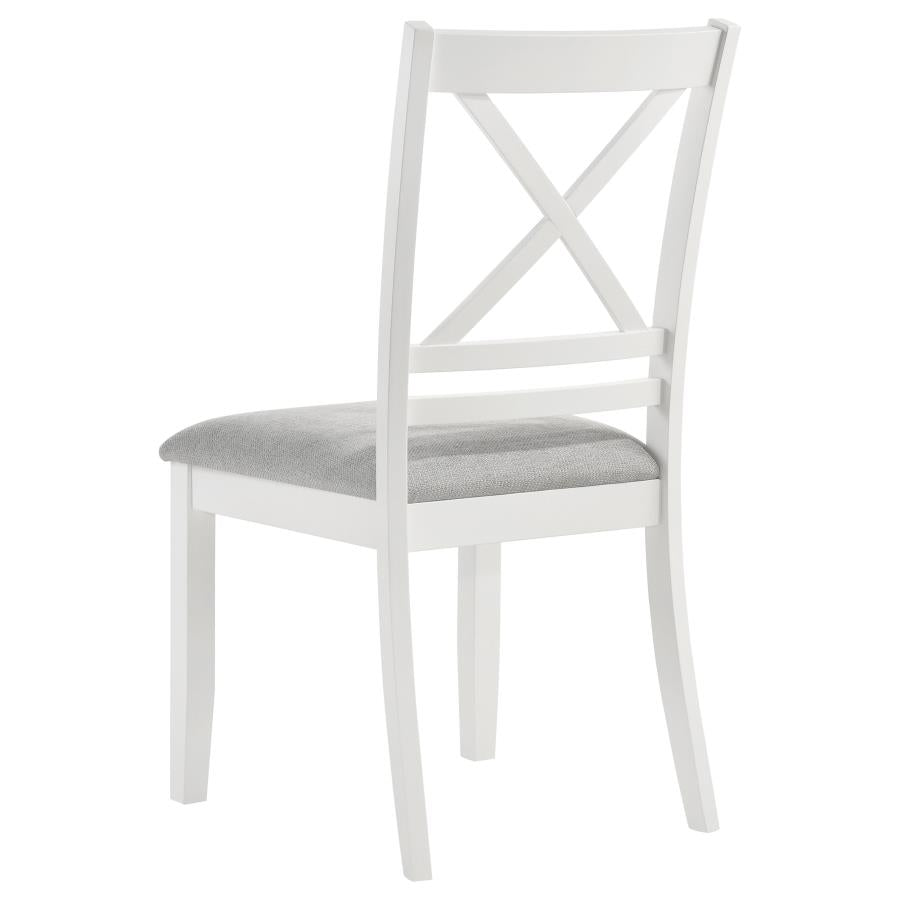 Hollis White Side Chair - furniture place usa