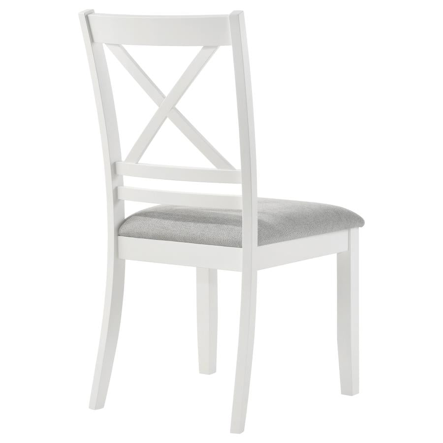 Hollis White Side Chair - furniture place usa