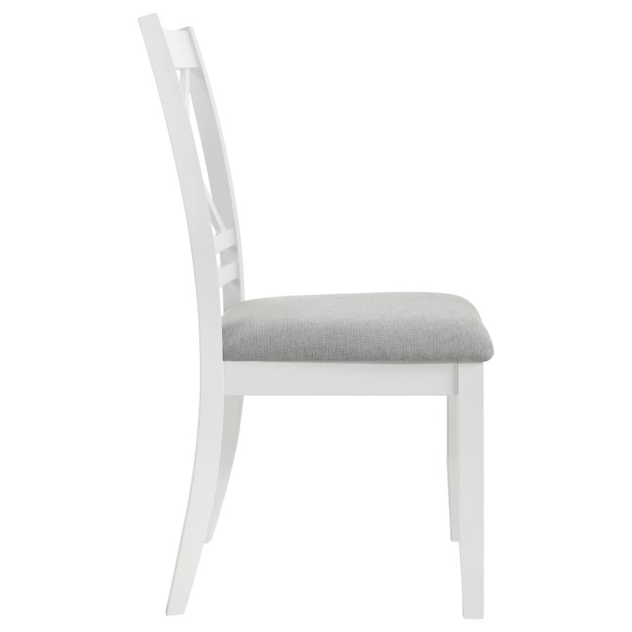 Hollis White Side Chair - furniture place usa