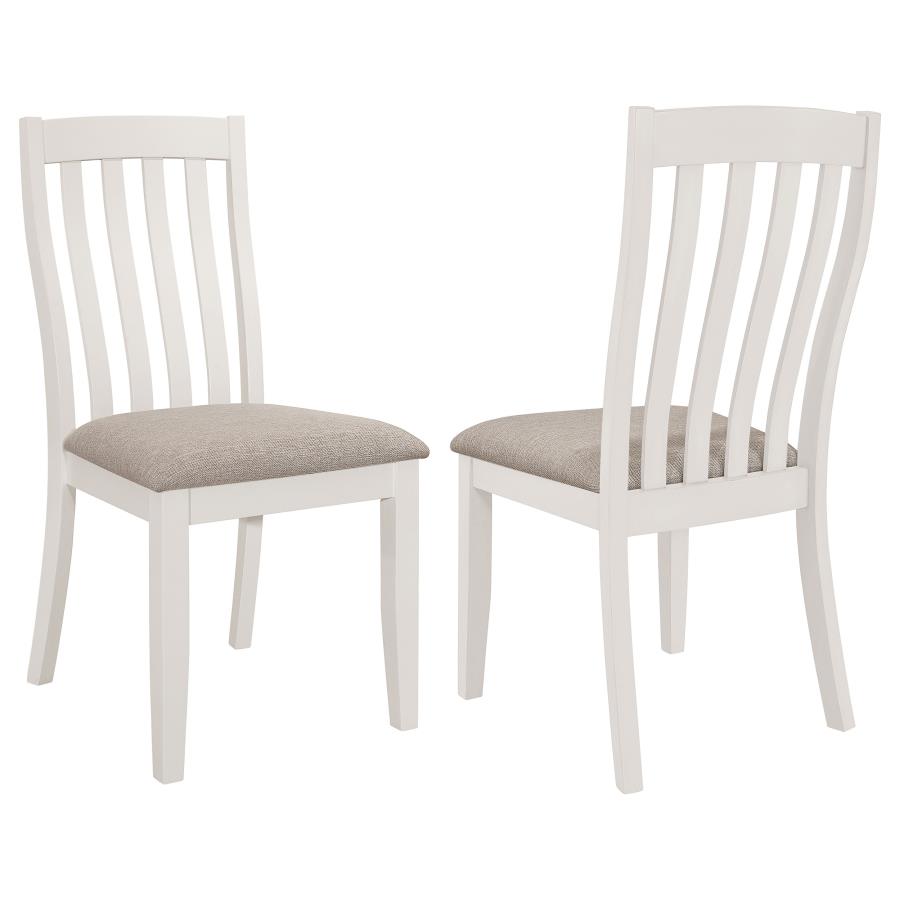 Anwar White Side Chair - furniture place usa