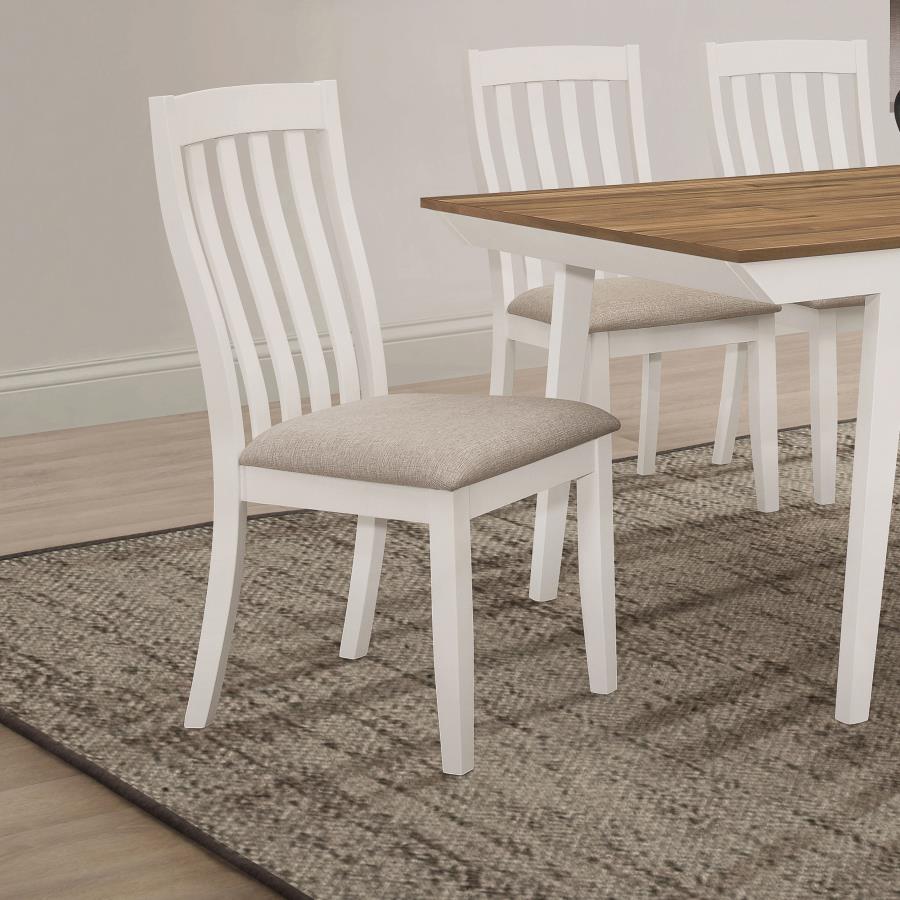 Anwar White Side Chair - furniture place usa