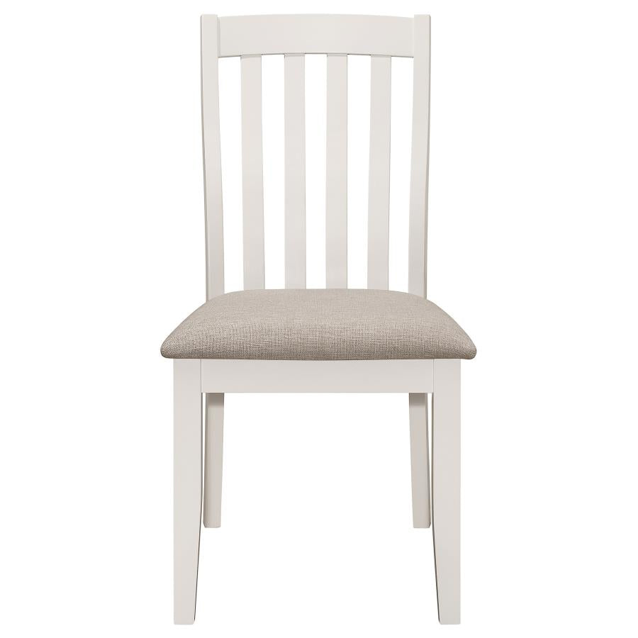 Anwar White Side Chair - furniture place usa