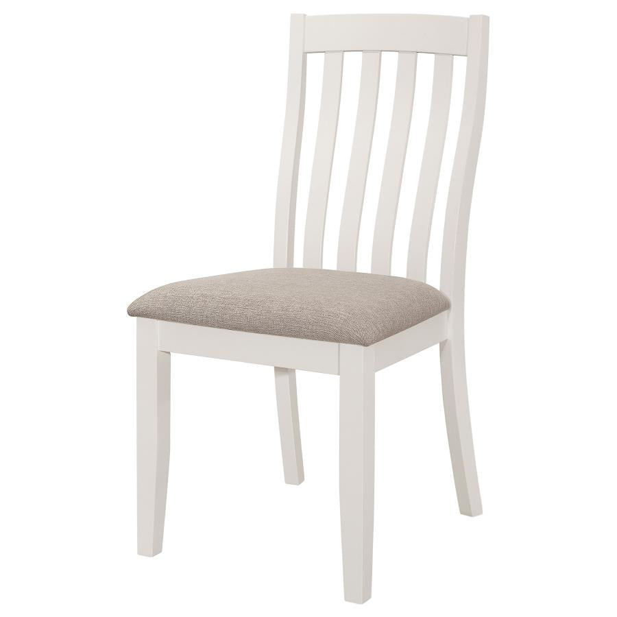 Anwar White Side Chair - furniture place usa