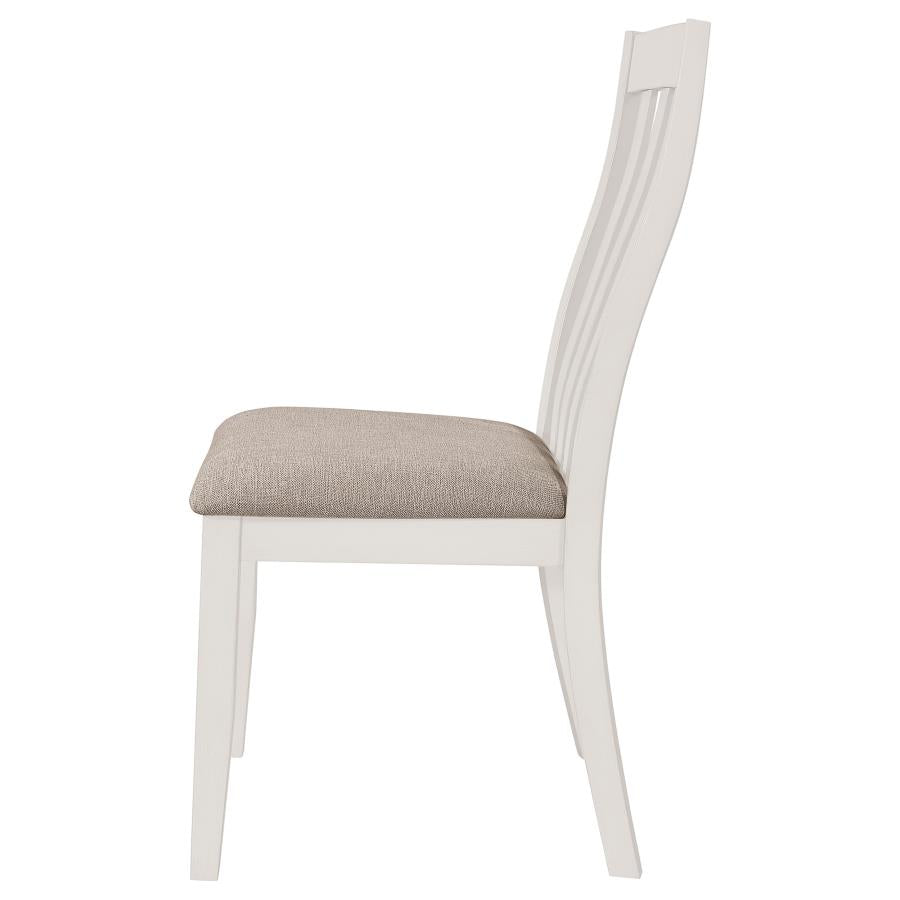 Anwar White Side Chair - furniture place usa