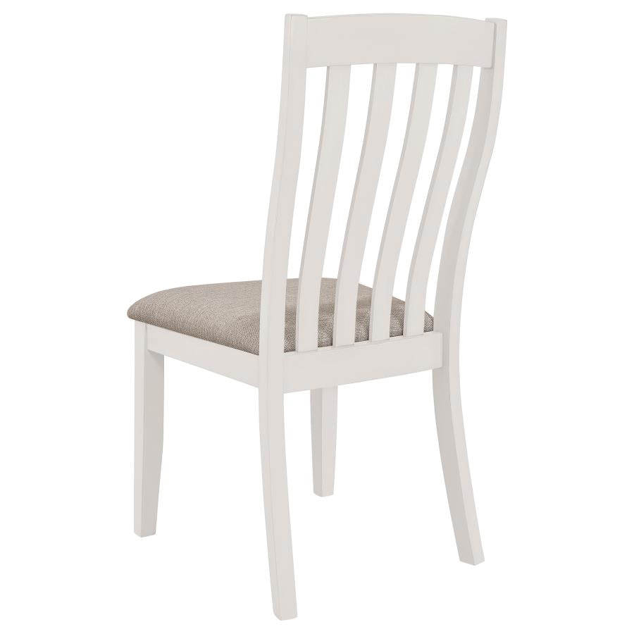 Anwar White Side Chair - furniture place usa