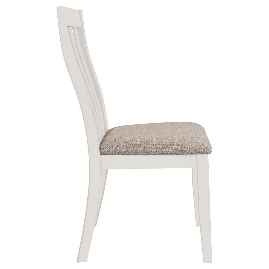 Anwar White Side Chair - furniture place usa