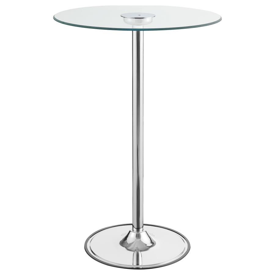 Thea Silver Bar Table - furniture place usa