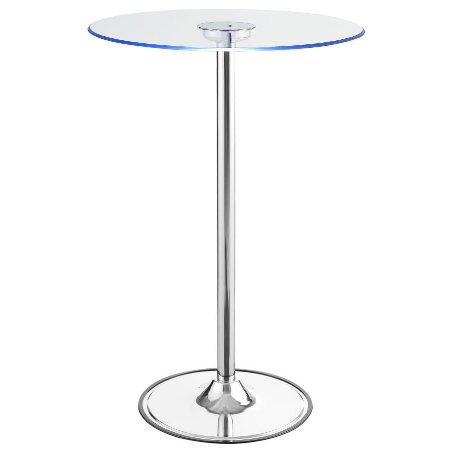 Thea Silver Bar Table - furniture place usa