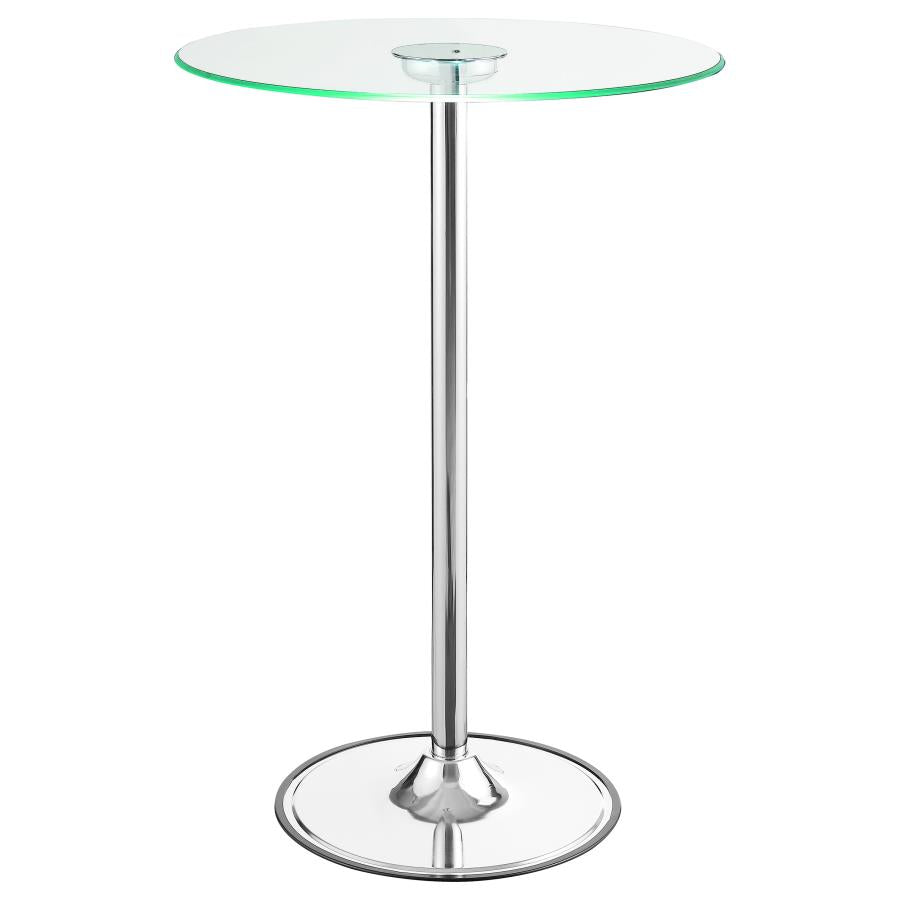 Thea Silver Bar Table - furniture place usa