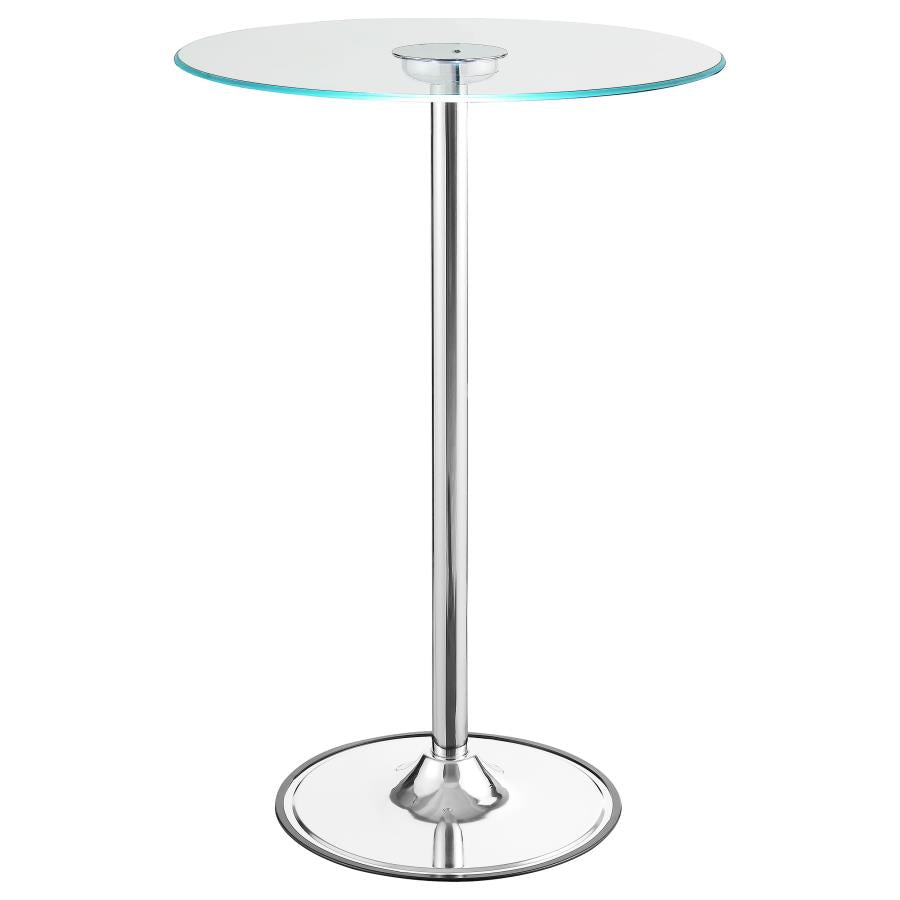 Thea Silver Bar Table - furniture place usa