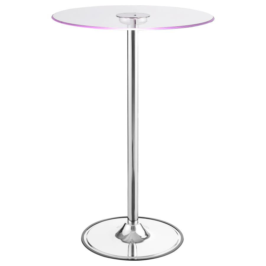 Thea Silver Bar Table - furniture place usa