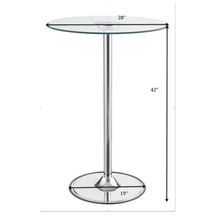 Thea Silver Bar Table - furniture place usa