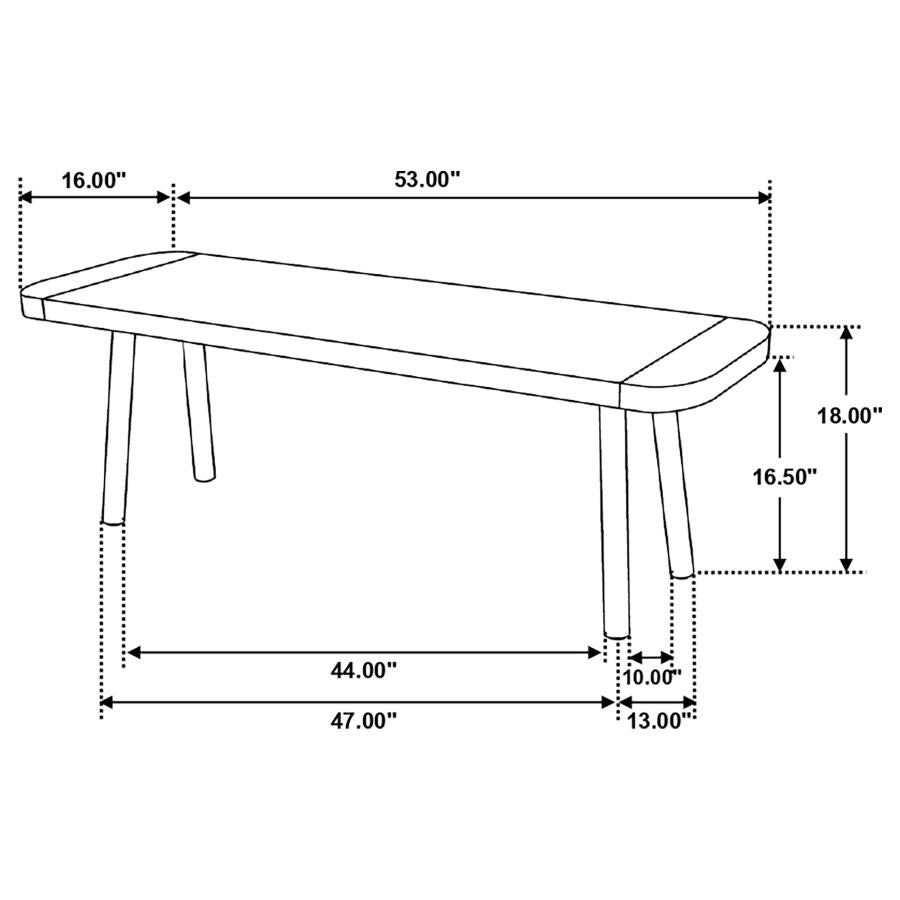 Maverick Brown Bench - furniture place usa