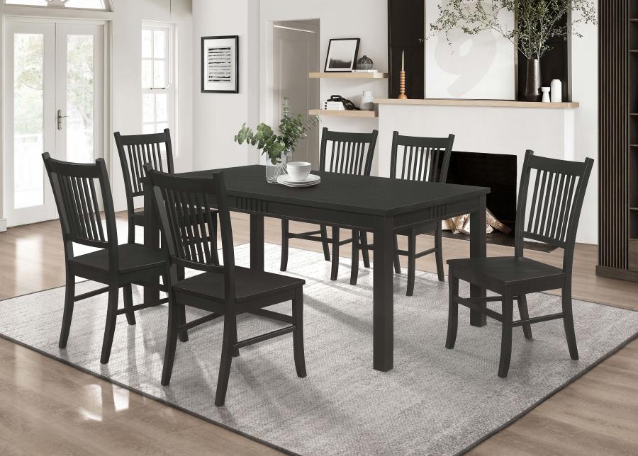 Marbrisa Black 7 Pc Dining Set - furniture place usa