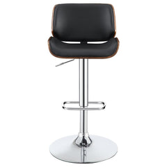 Folsom Black Adjustable Bar Stool - furniture place usa