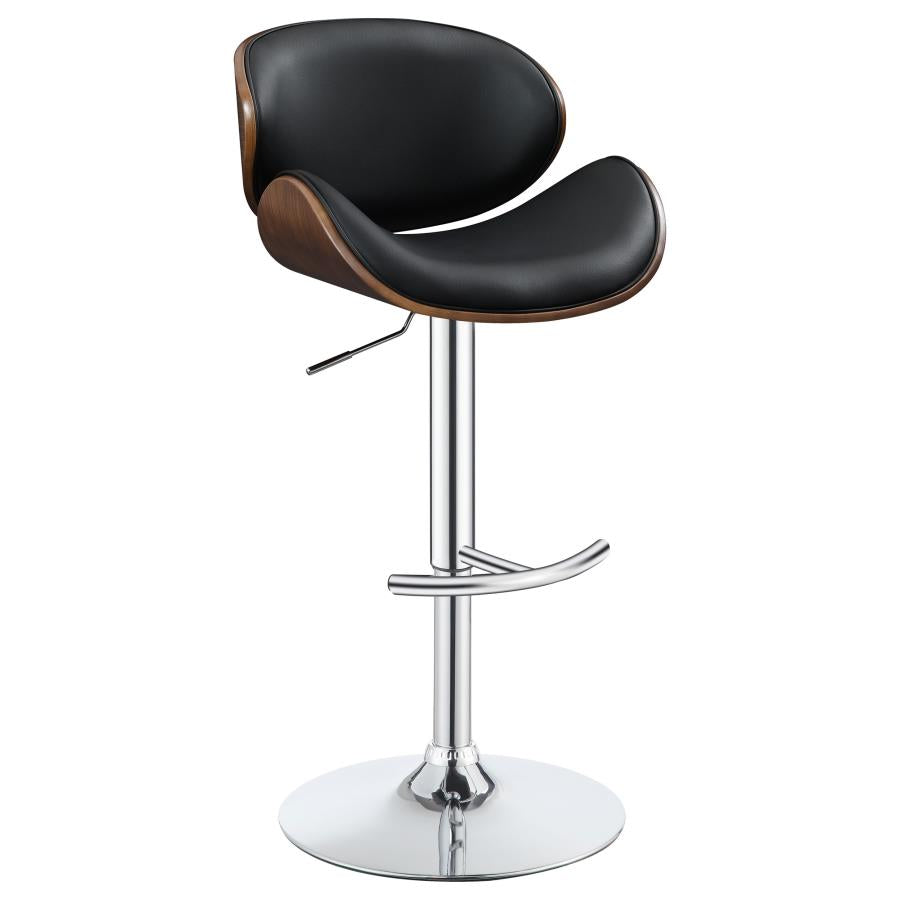 Harris Black Adjustable Bar Stool - furniture place usa