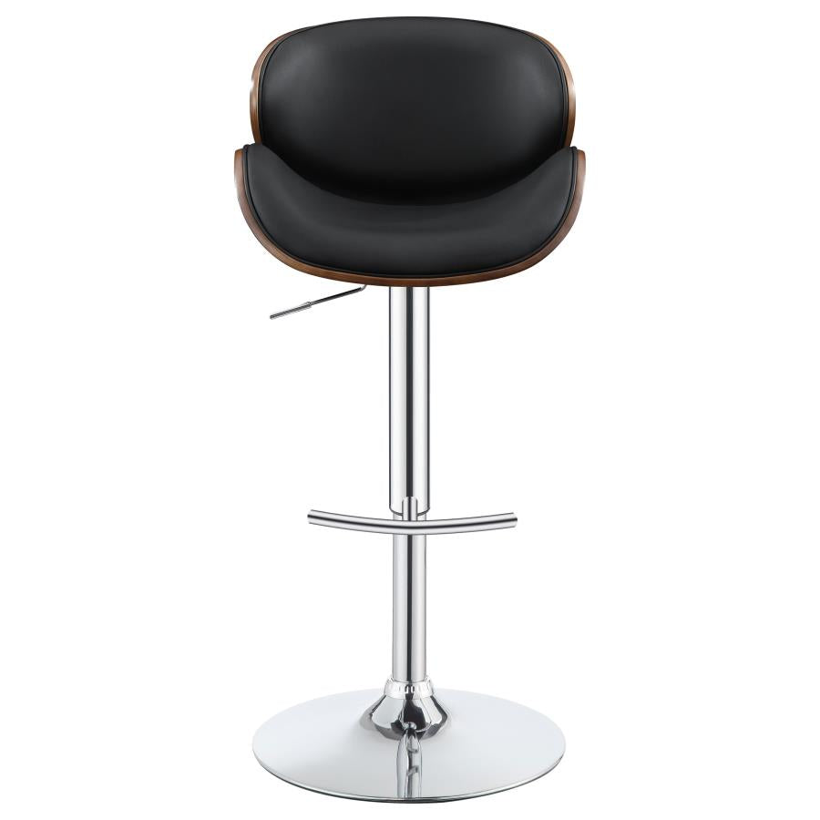 Harris Black Adjustable Bar Stool - furniture place usa