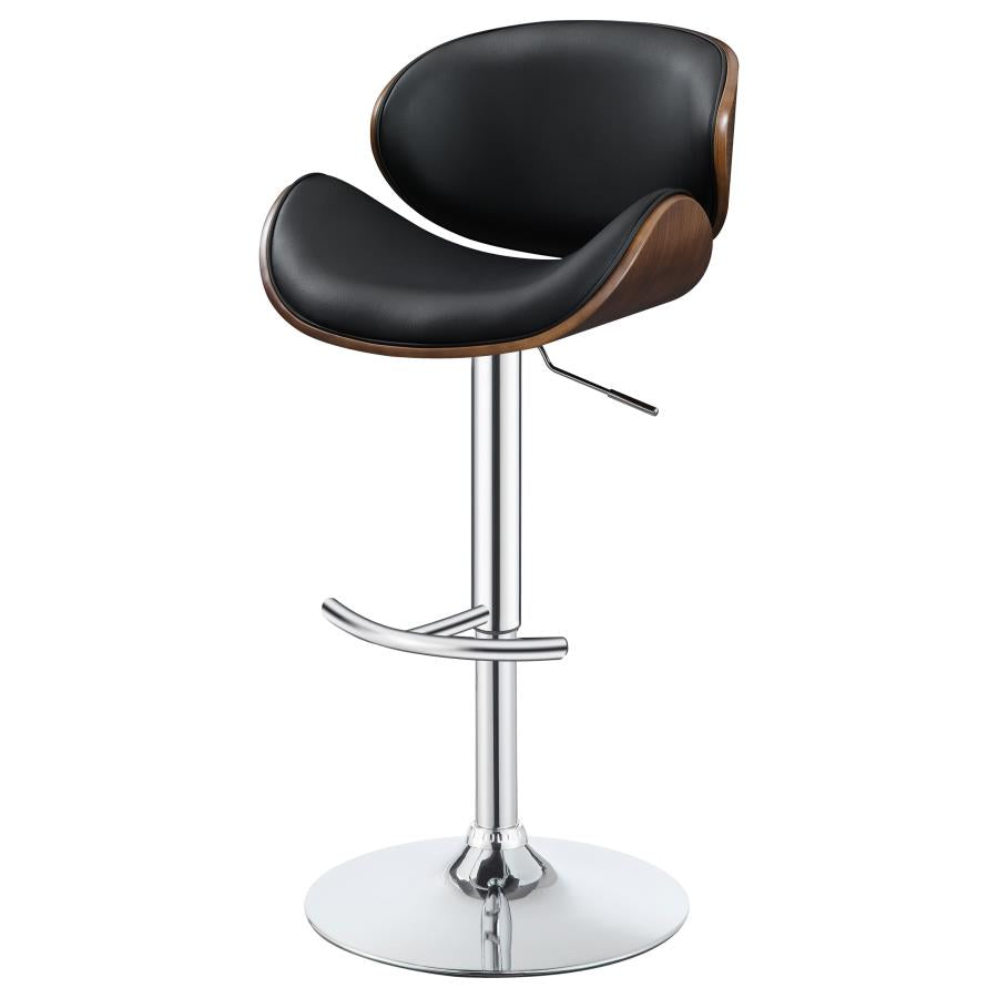 Harris Black Adjustable Bar Stool - furniture place usa