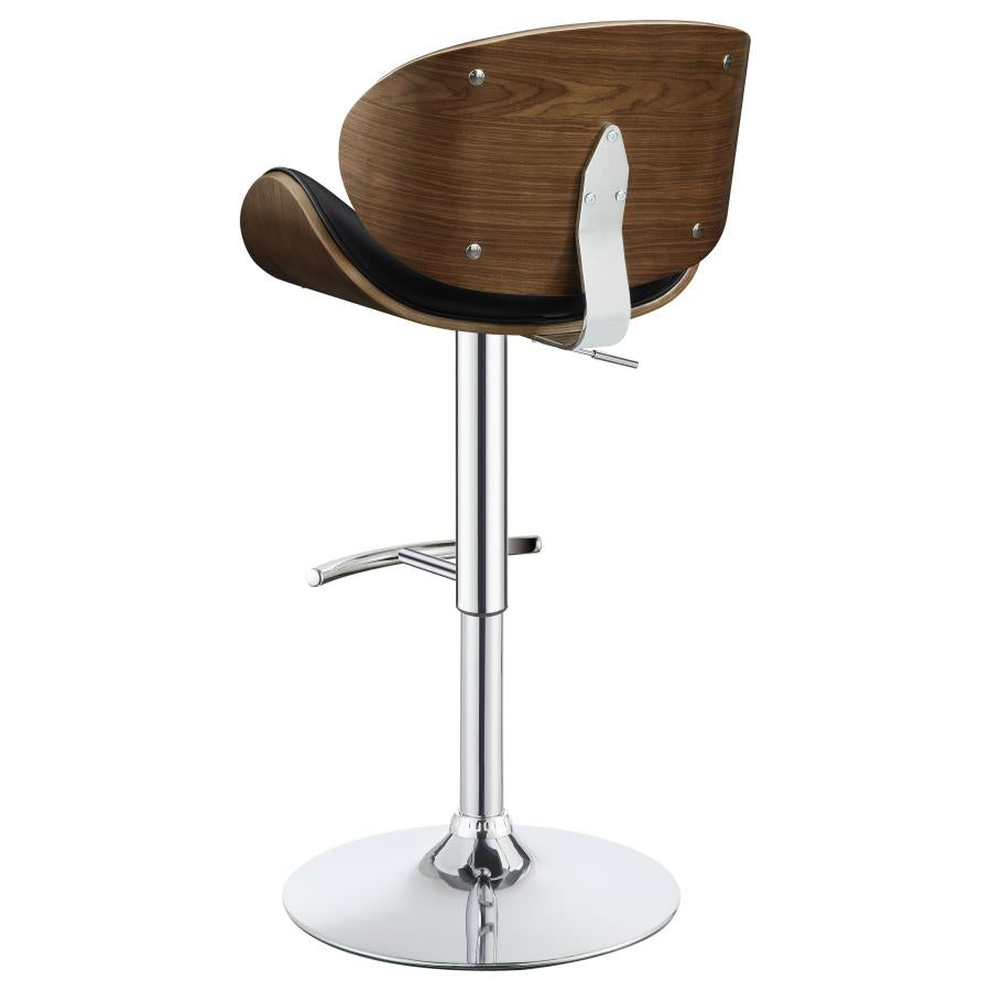 Harris Black Adjustable Bar Stool - furniture place usa