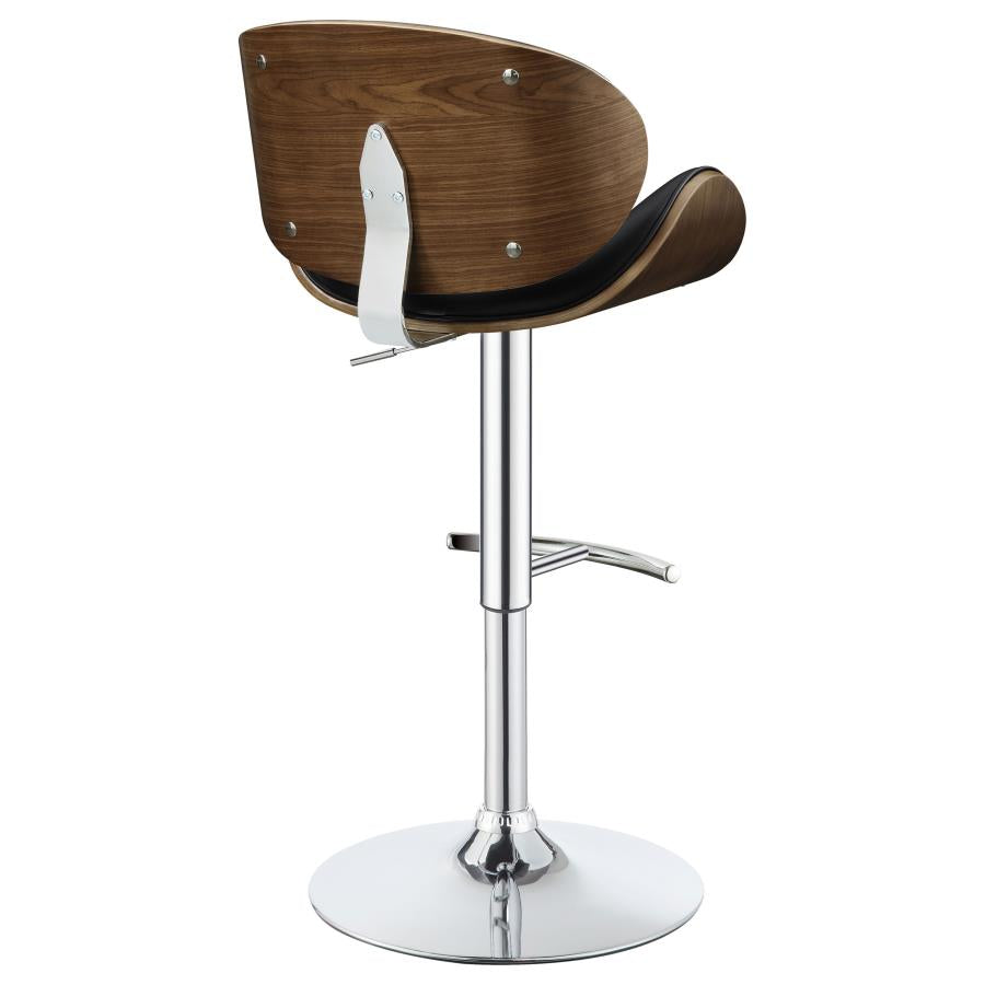 Harris Black Adjustable Bar Stool - furniture place usa