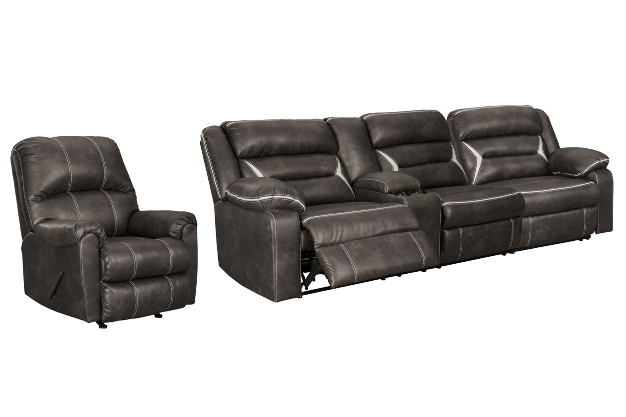 Kincord 2-Piece Sectional with Recliner - PKG000832 - furniture place usa