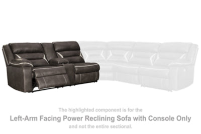 Kincord Left-Arm Facing Power Reclining Sofa with Console - furniture place usa