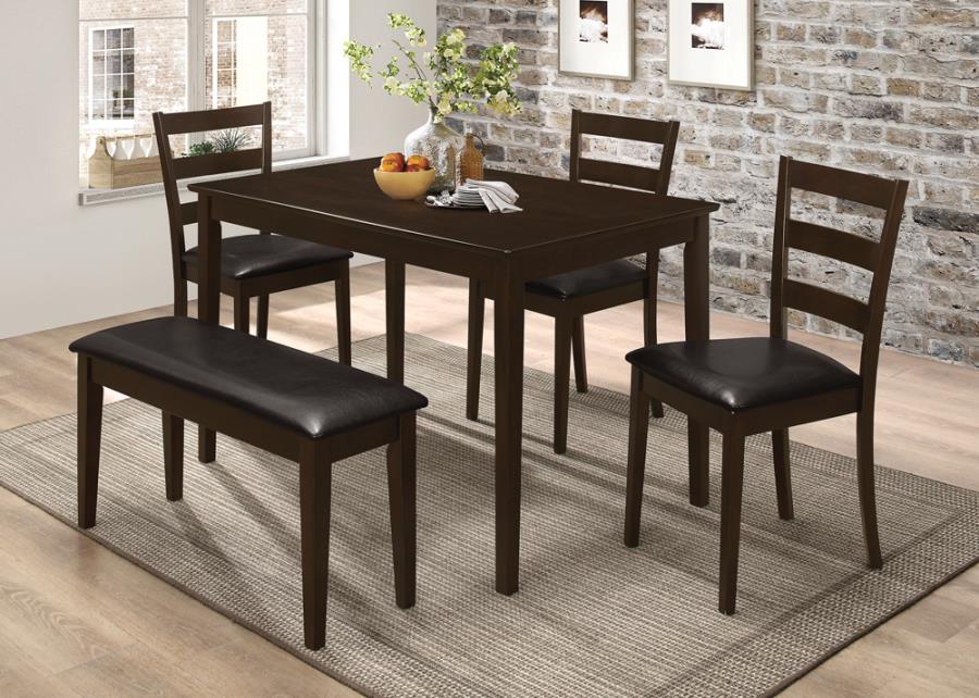 Guillen Brown 5 Pc Dining Set - furniture place usa