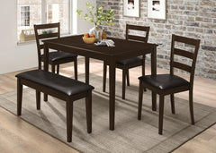 Guillen Brown 5 Pc Dining Set - furniture place usa