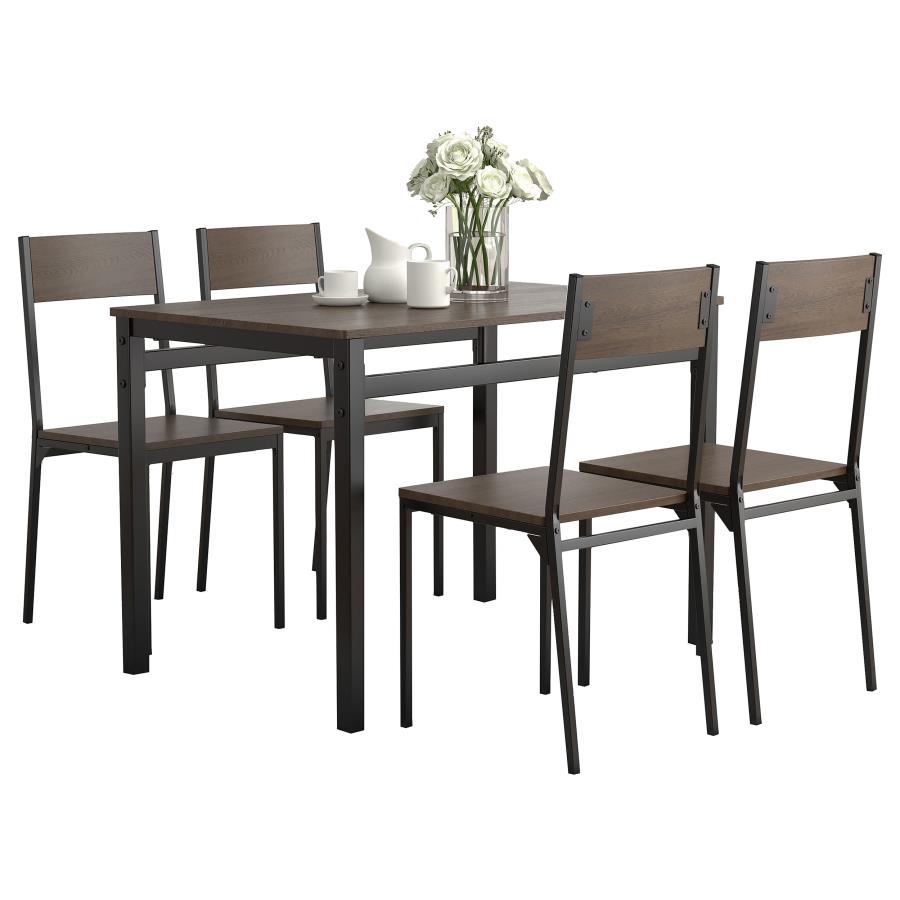 Lana Black 5 Pc Dining Set - furniture place usa